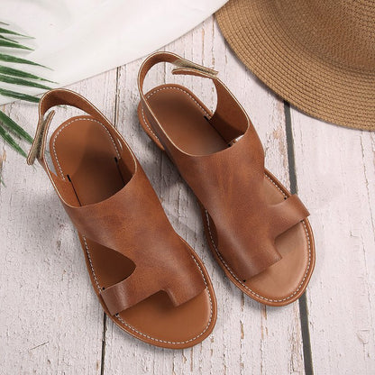 Plus-size Velcro Summer Flip-flops With A Flat Sole For Southeast Asia